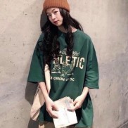 [ Có Ảnh Thật ] Áo thun unisex tay lỡ form rộng - Phông Athletic